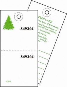 Christmas tree tags